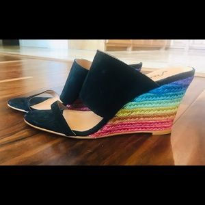 Black-Free People sandal wedges